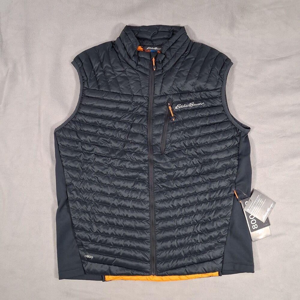NWT Eddie Bauer Microtherm Down 2.0 Vest Mens Size Large Storm Lightweight EB800
